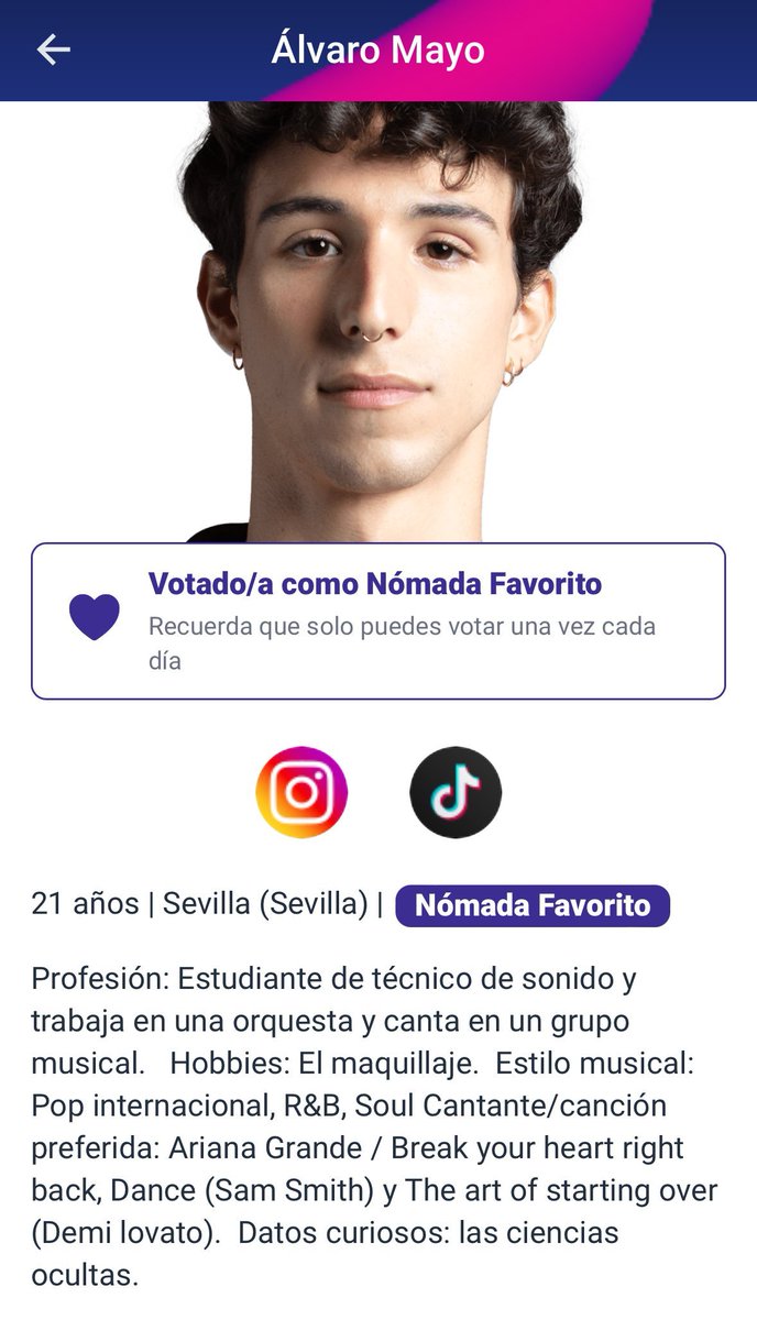 psebastian81's tweet photo. Esta semana ya toca que Álvaro Mayo sea favorito 
 #OTGala7 #OTGala7 https://t.co/Tta1jCH4fr