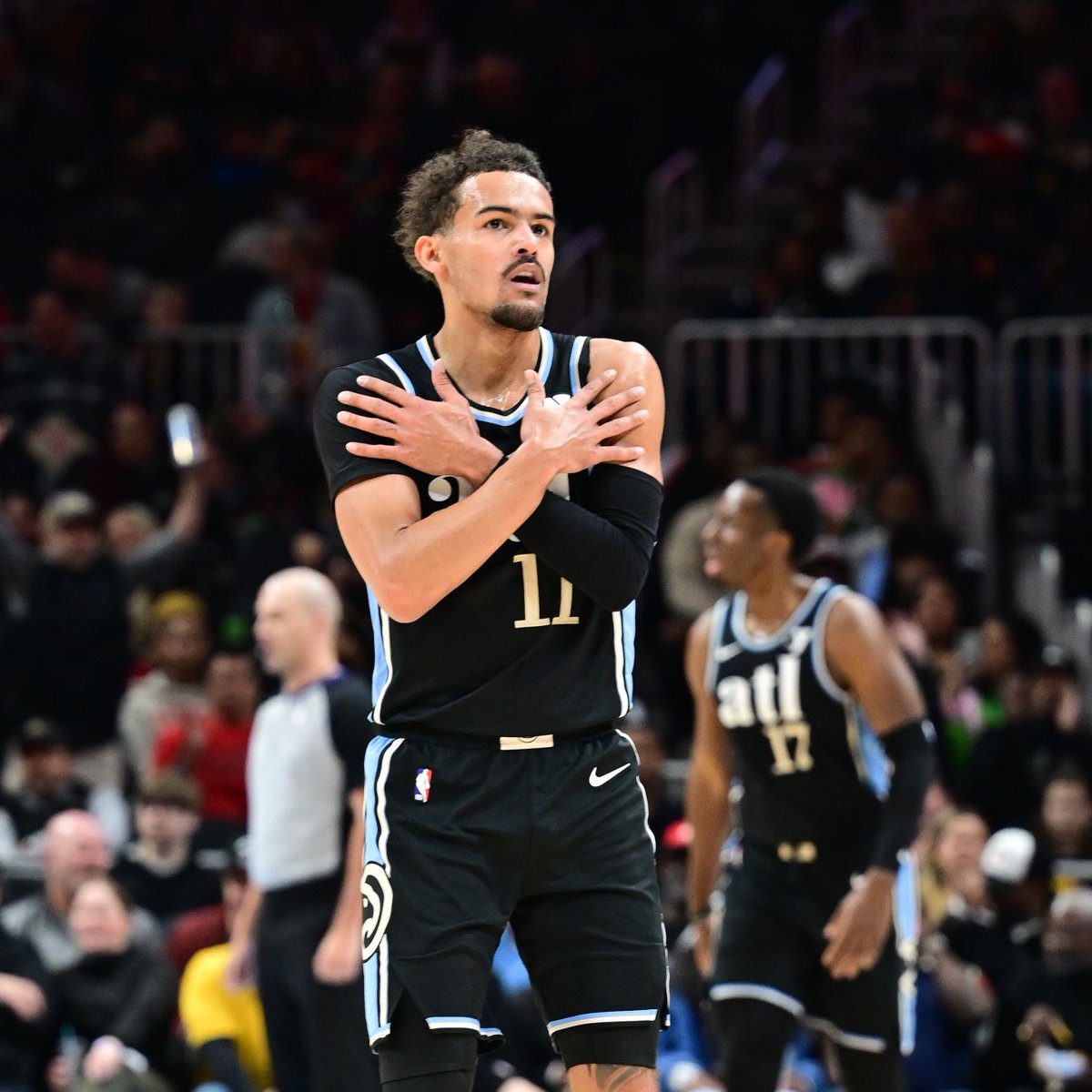 NBAHistory's tweet photo. By reaching 10K points in today’s game, Trae Young becomes the fastest player in terms of games played to reach 10K points, 3.5K assists, and 1K 3PM in NBA history, doing so in 390 career games. 

Previously the five fastest players to reach these totals were:

Stephen Curry (513 games)
Damian Lillard (553 games)
Baron Davis (590 games)
Tim Hardaway (605 games)
Kyrie Irving (611 games)