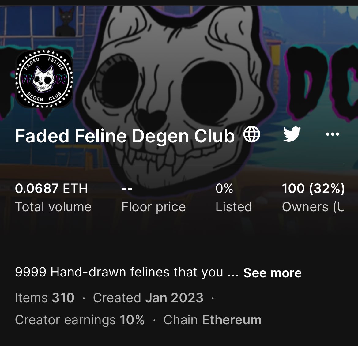 First pic: A fake page one of the Rich Wolf Club members or Little Piggie Farm Club holders made of us 
(REPORT AND DO NOT BUY!!)
Silly little kids can’t even fake a page properly 😹

Second pic: OUR REAL PAGE
Notice the creation dates, and holder count. DYOR! REPORT THE FAKES!