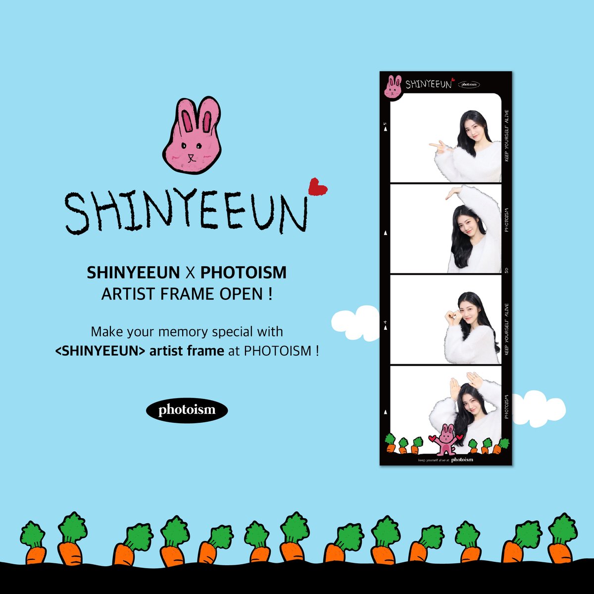 photoism_Idn's tweet photo. PHOTOISM X SHINYEEUN
ARTIST FRAME OPEN !

Frame artist <SHINYEEUN> akan segera rilis di photoism untuk merayakan ulang tahun.

Ambil foto dan buat kenangan spesial bersama frame foto <SHINYEEUN>!

* PERIODE : 17 Jan – 30 Jan (KST)

Keep yourself alive at PHOTOISM https://t.co/xvXQbRIs5U
