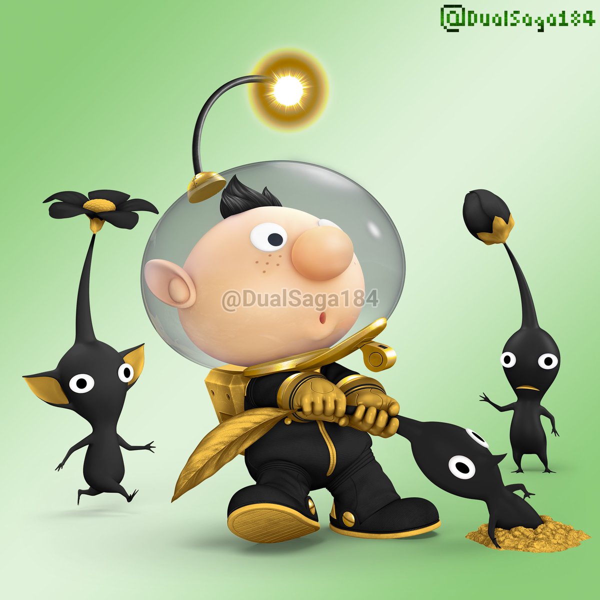 Black and Gold Olimar and Alph #SaveSmash