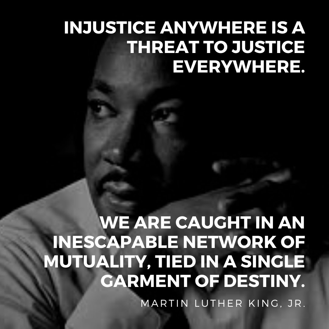 Today we honor #DrMartinLutherKingJr and ask ourselves, how can we make his vision of a just world a reality? A contemporary of Anne Frank (both were born in 1929), he inspires us to lend a hand to those whose voices need to be lifted. Because we are all connected. #beanupstander