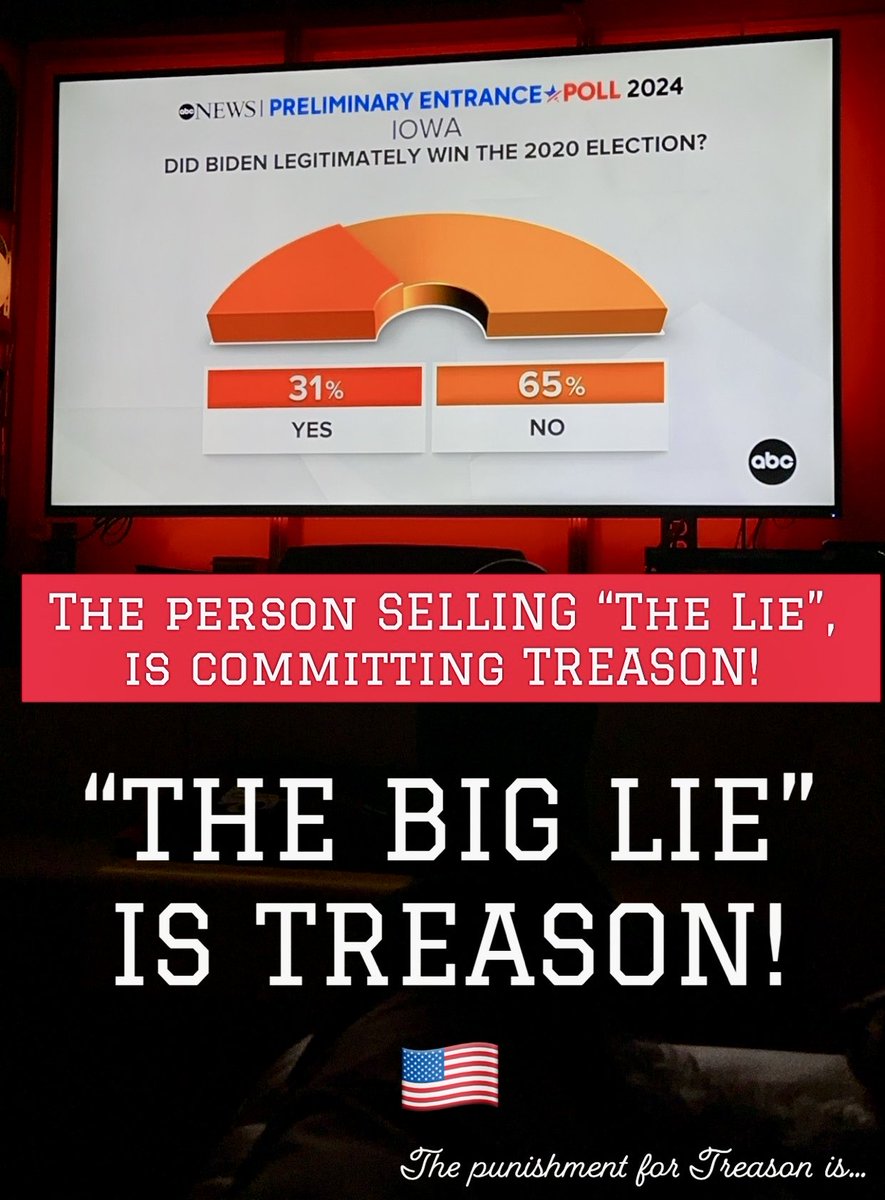 TrevGarrett's tweet image. It’s sad to see Middle #America being Conned! 🇺🇸
☠️ The #BigLie is #Treason! ☠️
🇺🇸THE BIG LIE IS TREASON!🇺🇸

#Iowa #caucus #NBC #poll #GOP #MSNBC