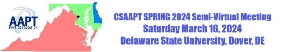 AaptChesapeake's tweet photo. Physics eductators!  Consider attending the Chesapeake Section of the AAPT Spring 2024 Semi-Virtual Meeting: 
- Saturday, March 16, 2024 
- Delaware State University in Dover, DE
#iteachphysics https://t.co/QKuOZtoAFk