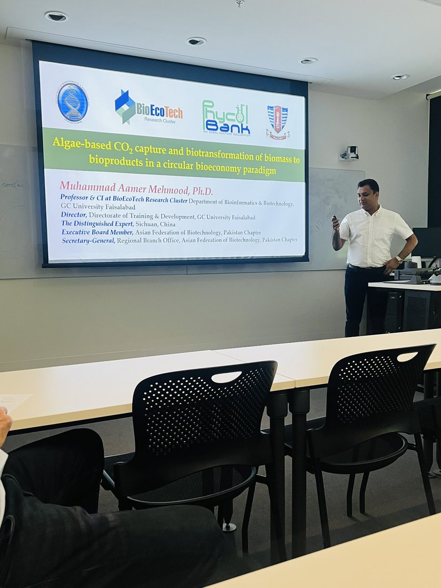 drmamehmood's tweet photo. Presented our work on microalgae-based carbon capture, biomass to bioproducts, and to improve soil nutrition at Climate Change Cluster, UTS, Australia! https://t.co/3bVJtwMFpU