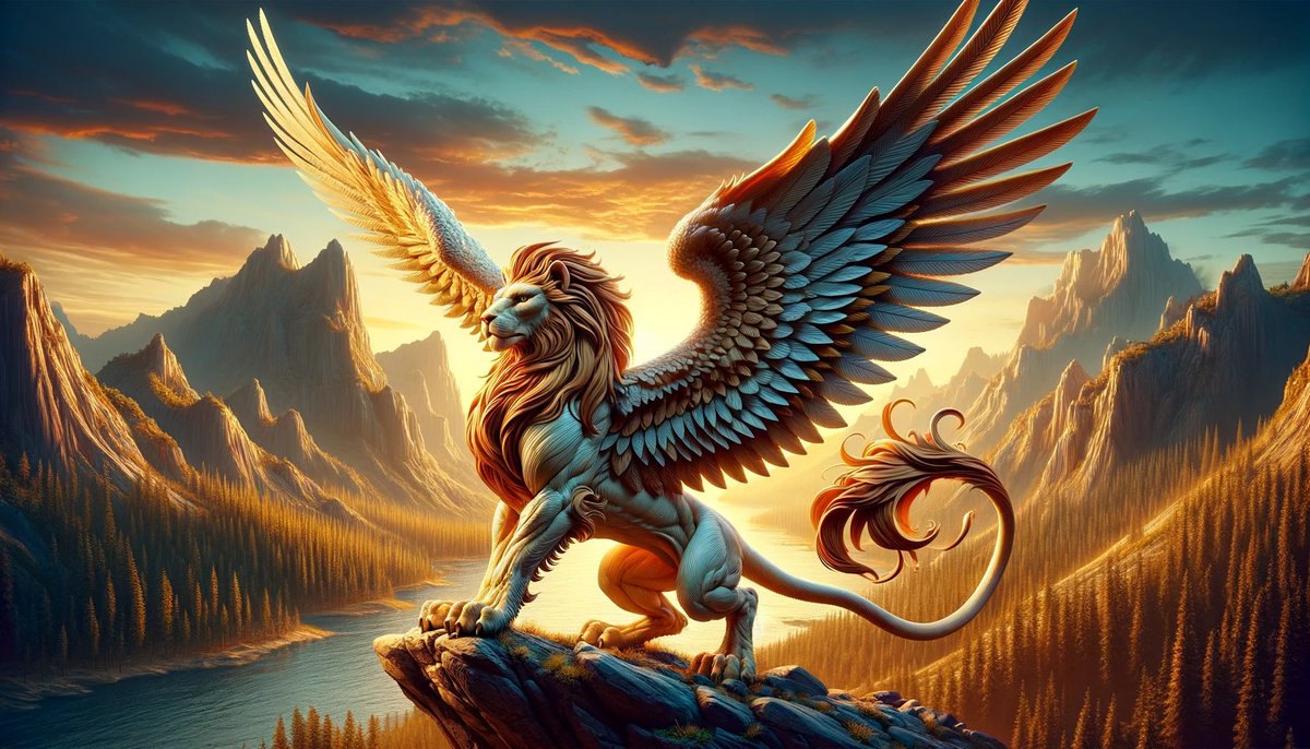 GrumpyGooseArts's tweet photo. Marvel at the #Griffin, the mythic guardian of treasure and emblems of divine power. With its regal lion's body and mighty eagle's wings, this #MythicalBeast embodies strength and grace atop its mountain domain. #GrumpyGooseStudio #FantasyArt #EpicCreatures #MythologyArt https://t.co/UNAcJqvcj7