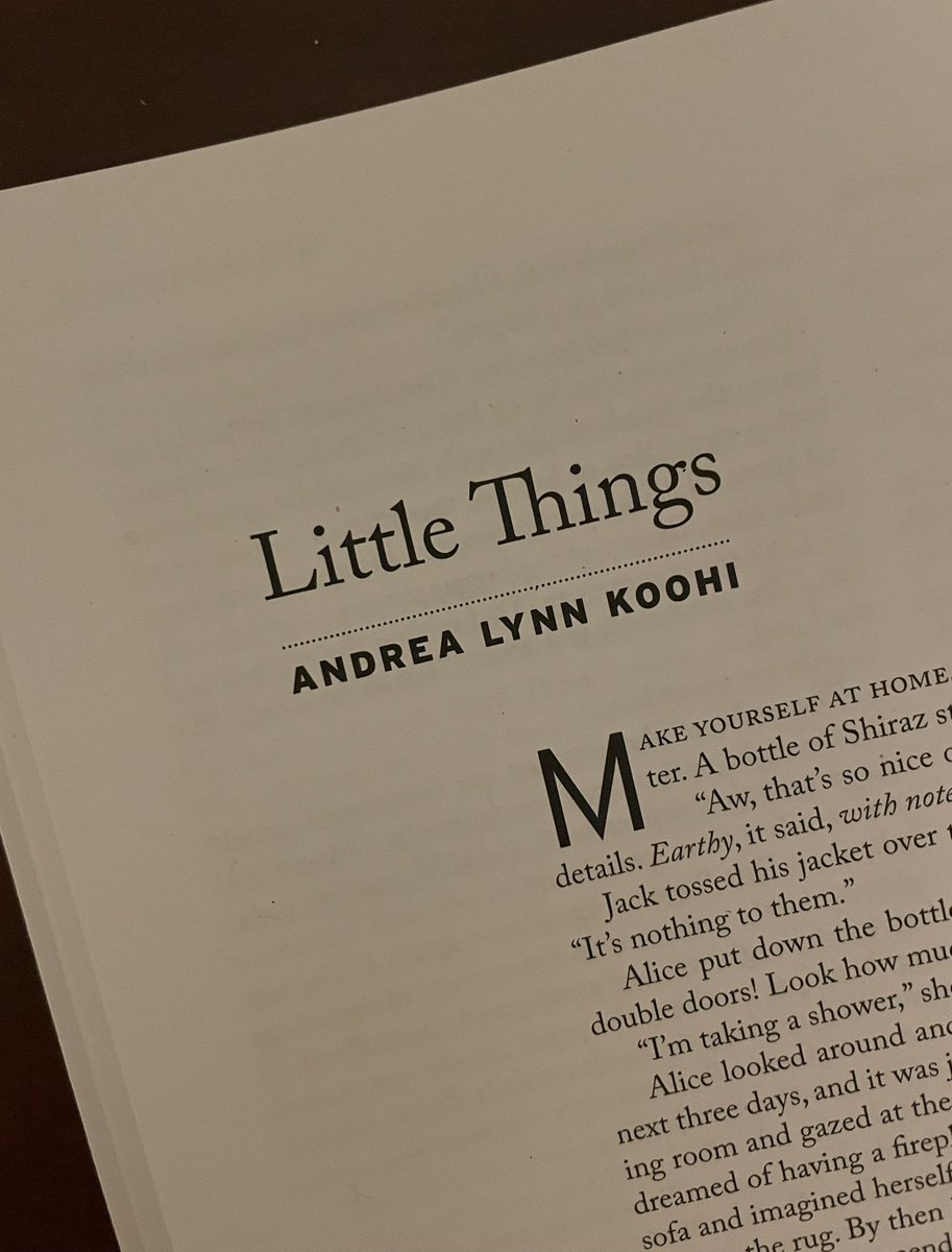 Excited and grateful to see my flash fiction piece, “Little Things” in Issue 168 of <a href="/thenewquarterly/">The New Quarterly</a>! It’s about a couple navigating unshared desires, grasping threads of hope, trying in their own little ways to make it work.