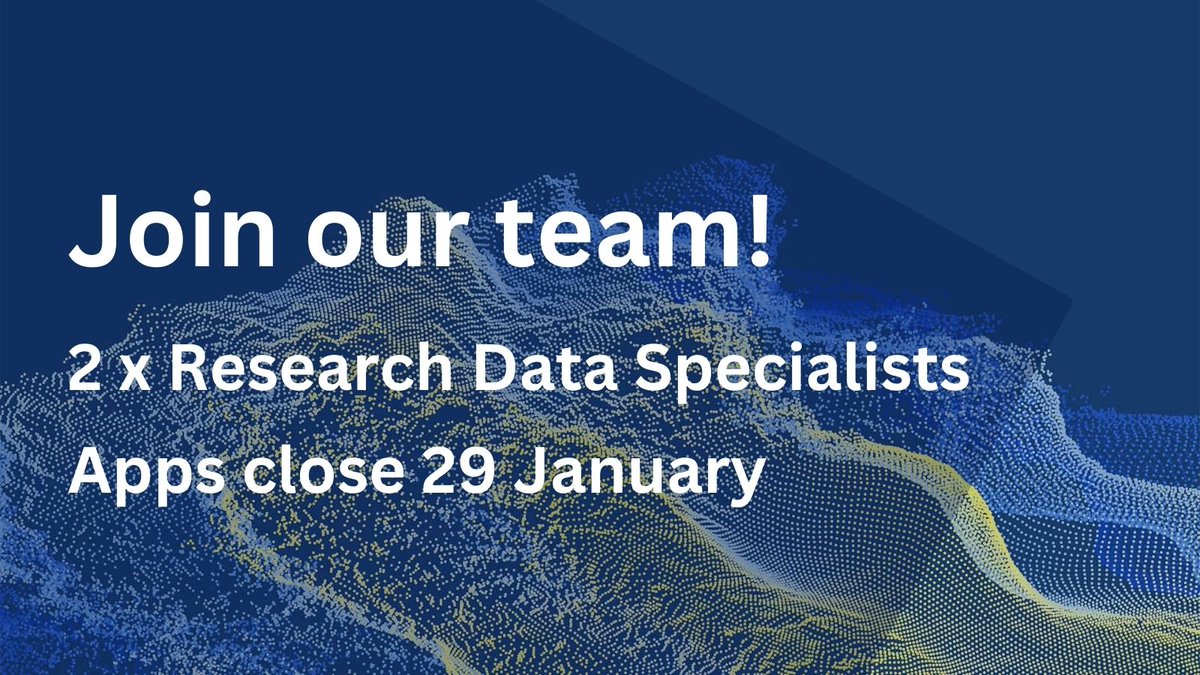 MDAP are hiring!
Research Data Specialist - full time, continuing go.unimelb.edu.au/tm68
Research Data Specialist, Stem Cell Registry - full time, fixed-term to 31 Dec 2024 go.unimelb.edu.au/vm68
Applications close 29 January!