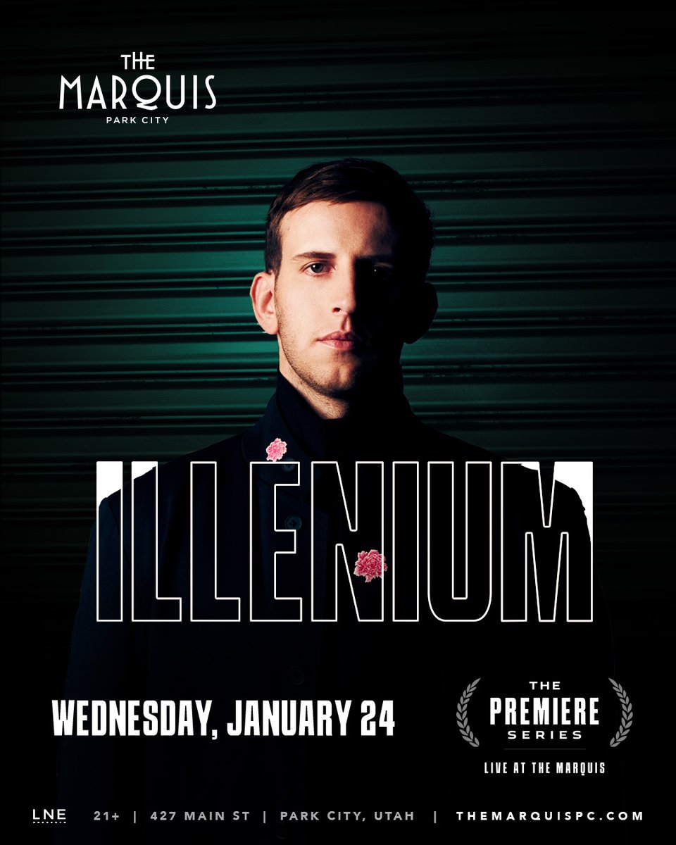 lnepresents's tweet image. ICYMI🔊

@ILLENIUM is joining in on the fun at The Premiere Series at @themarquispc JAN 24TH! 

Don't miss him next Wednesday in an intimate setting🎧Join us on Main Street during @sundancefest (JAN 18 - 28TH)

On Sale NOW 🎟️ LNEPresents.com

#LNE #Illenium #TheMarquisPC