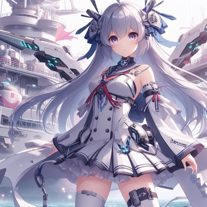 同じワードで再生成。 何。AI君はアニメ風美少女と言ったら、綾波系の真ん中より前髪で白っぽい髪なん?