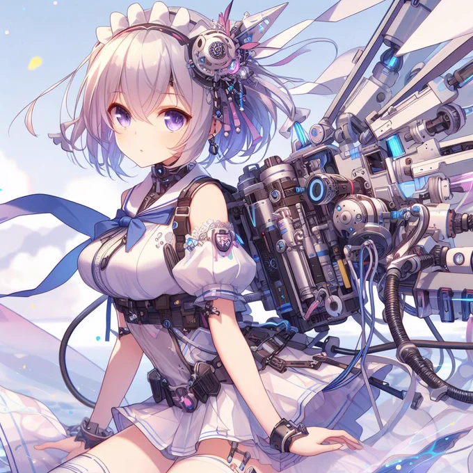 同じワードで再生成。 何。AI君はアニメ風美少女と言ったら、綾波系の真ん中より前髪で白っぽい髪なん?