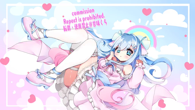 虹乃あいり様【#nijino_airi】のかわちチャンネルアートを制作させていただきまちた!ふわふわのかわち! ご依頼ありがとうございまちた(n*'ω`*n) #有償依頼