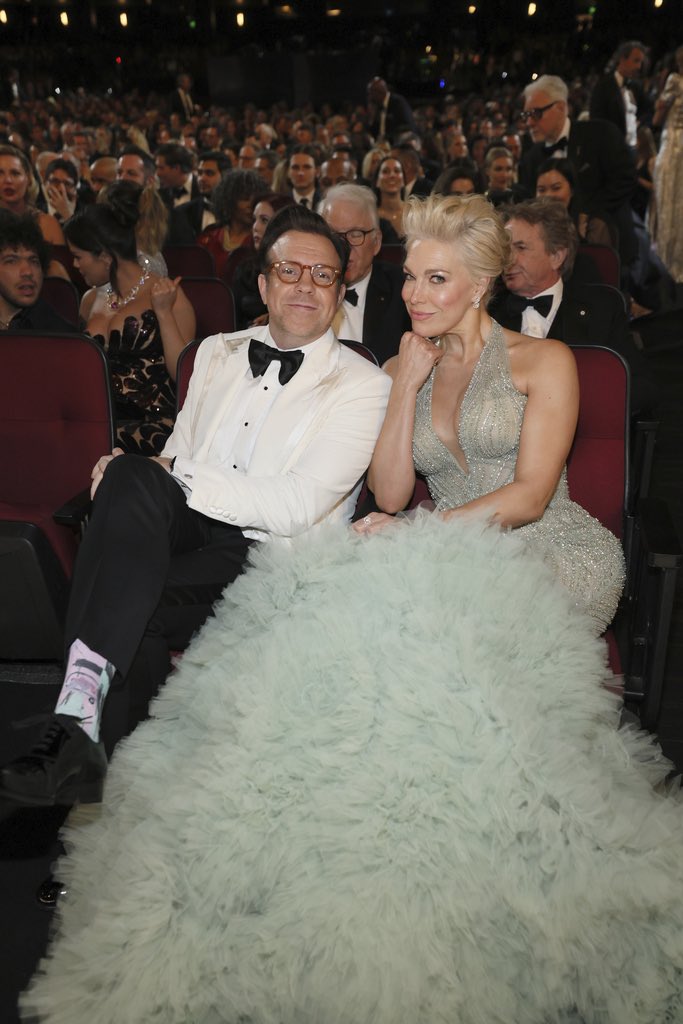 HWaddinghamFans's tweet photo. 📸: Hannah Waddingham and Jason Sudeikis at the 75th Primetime Emmy Awards #Emmys #TedLasso https://t.co/hC78ZuCNSJ
