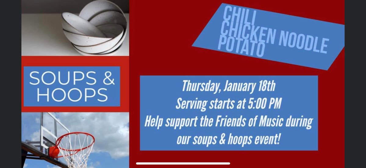Wilber Clatonia Booster Club (@clubwilber) on Twitter photo <a href="/Freeman_Falcons/">𝐅𝐫𝐞𝐞𝐦𝐚𝐧 𝐅𝐚𝐥𝐜𝐨𝐧𝐬</a> - join us for soup, cinnamon rolls and a drink for our Friends of Music fundraiser on Thursday! See you there! 🏀🎵 <a href="/Freeman_Falcons/">𝐅𝐫𝐞𝐞𝐦𝐚𝐧 𝐅𝐚𝐥𝐜𝐨𝐧𝐬</a> - join us for soup, cinnamon rolls and a drink for our Friends of Music fundraiser on Thursday! See you there! 🏀🎵