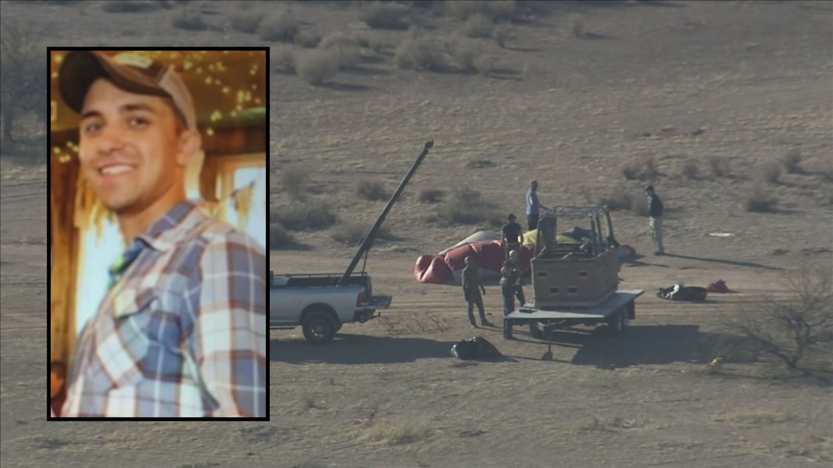 MrDBake's tweet photo. A mother is in agony after her son, 28-year-old Chayton Wiescholek from Michigan, was killed in a hot air balloon crash in Eloy.
https://t.co/6Ab1G6BBg8 https://t.co/gv0tndi7Fc