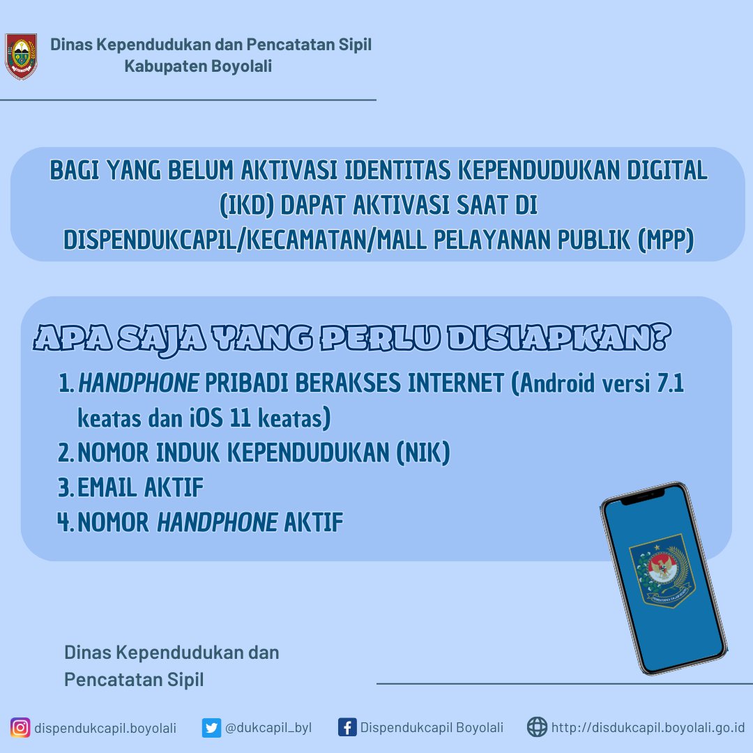 Yuk aktivasi Identitas Kependudukan Digital sekarang juga