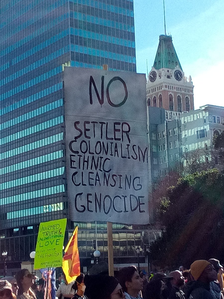 RedLaborCaucus's tweet photo. Dr. King would have been 95 years old if he survived the assassins bullet in '68. We know where he would have stood on the war in Gaza; with the Palestinians who have suffered through 75 years of colonial terror.

Photos from Red Labor leaders in Oakland, CA at the Rally today. https://t.co/dx57ZS4eVk