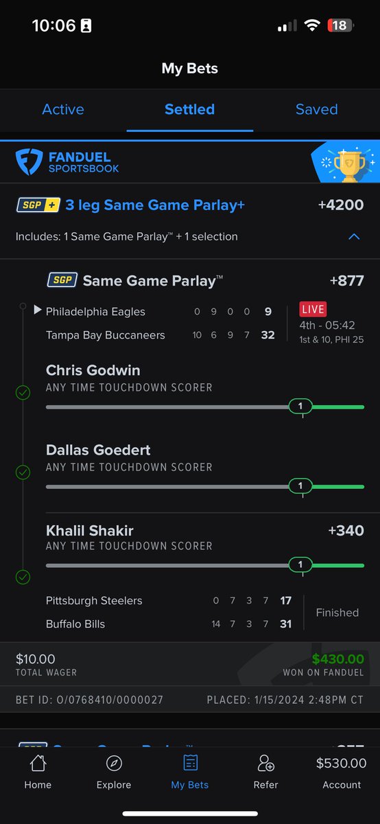 bradymorgan_'s tweet photo. @CodyBrownBets Just started betting and following you man. Solid bets today! https://t.co/w4fo9AJ7Bl