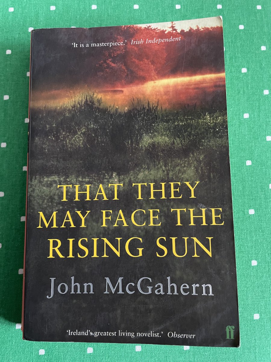 Awakened in the middle of the night by the nocturnal mid-winter barking of foxes. Sleep now eludes me. Awaiting the rising of the sun with #JohnMcGahern’s #ThatTheyMayFaceTheRisingSun. #Books #reading.
