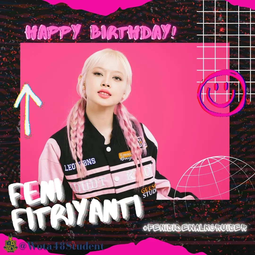 Wota48Student's tweet photo. HAPPY BIRTHDAY 💐FENI FITRIYANTI 💐

Another birthday means your life journey is not yet complete, may your path JKT &amp; quadlips with success and guided by love.❤️‼️

@jkt48feni 
@fenidelity_ina 

#fenisidewalkcruiser 

#wota48student https://t.co/3vq3wEKJCb