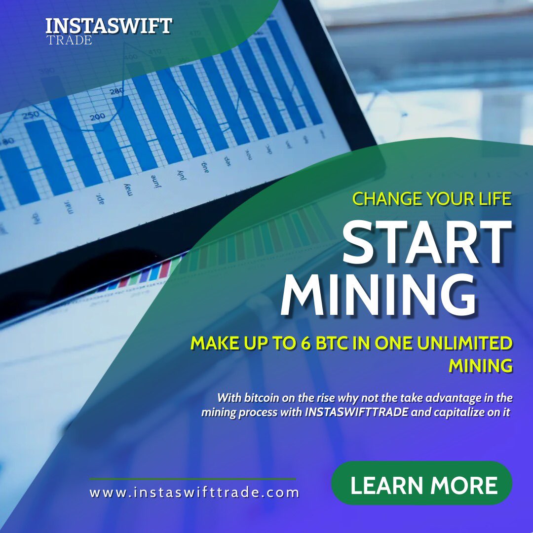 instaswifttrade's tweet photo. With the price of bitcoin heading to what will possibly be an all time high, we give you an opportunity to profit with this once in a lifetime privilege to earn bitcoin while mining with your mobile phone or computer. Join now #bitcoin #btc #bitcoinmining #btcmining https://t.co/ppOI4klxoa