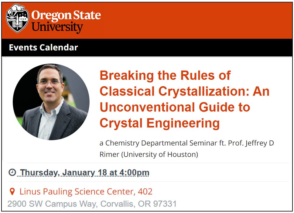 Looking forward to my seminar and visit to @OregonState