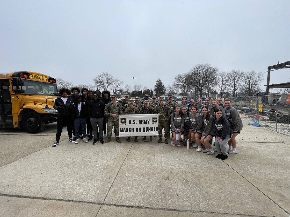 Today the girls and boys basketball teams from Interboro and Ridley participated in the March for Hunger! Collected cans were delivered to Loaves and Fishes in Prospect Park.