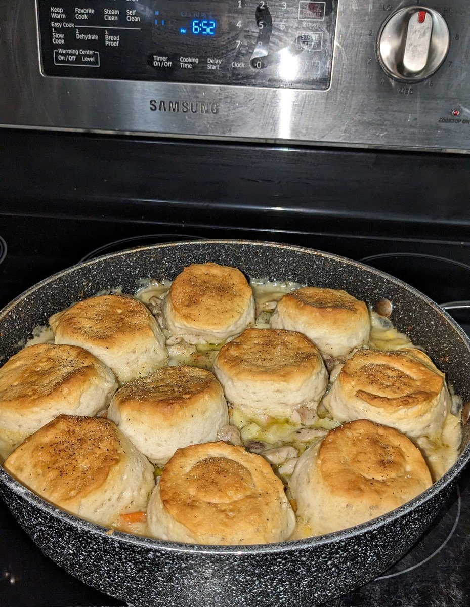 CamillaScarlet_'s tweet photo. Monday's meal: Chicken Pot Pie!
#CamiEats #CamiCookingArc #Cami飯 https://t.co/5OD5JaagPD
