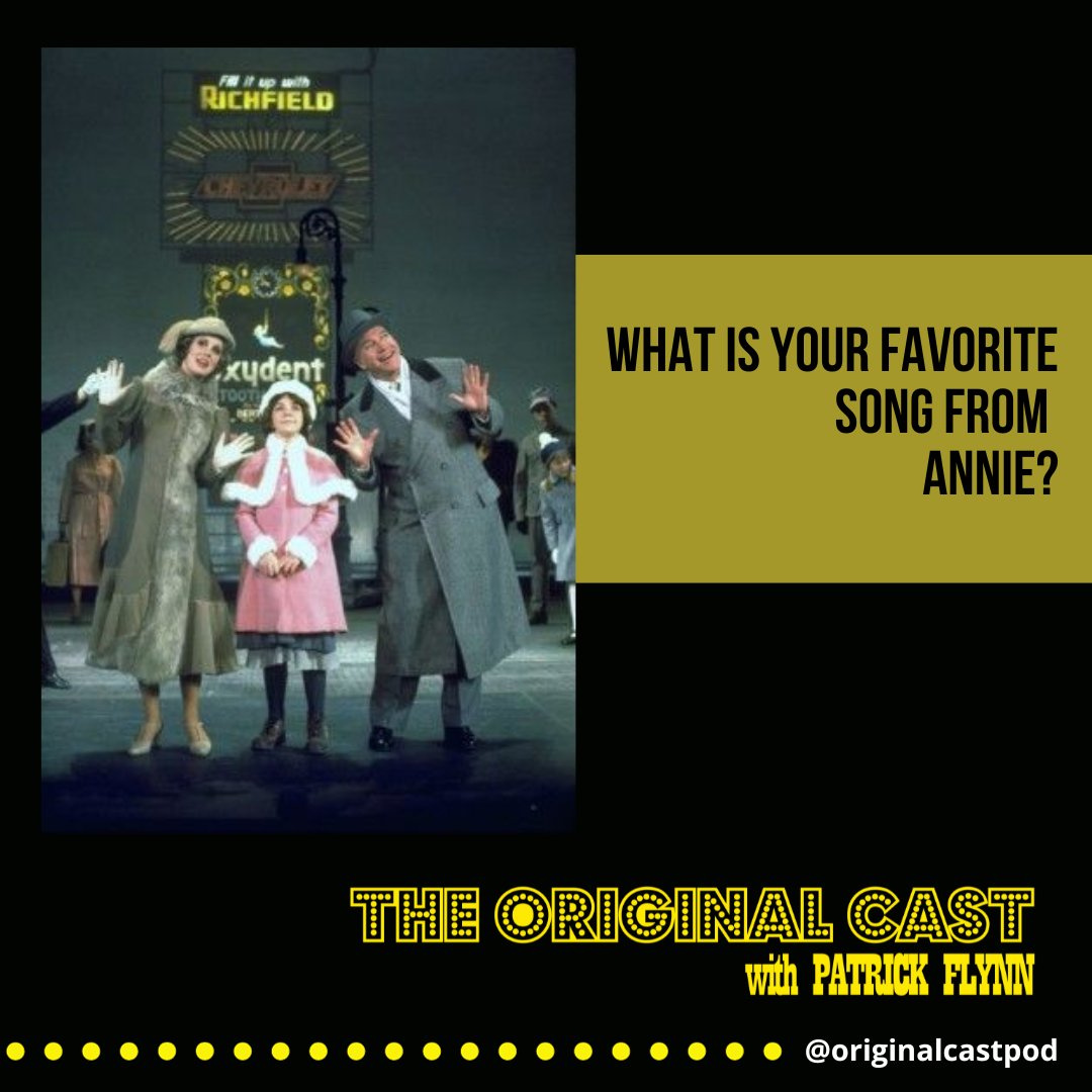 OriginalCastPod's tweet image. What is your favorite song from Annie? 🏙️🌞🎶

Find our latest episode here: linktr.ee/originalcastpod