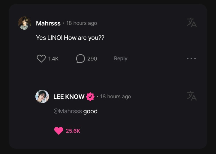 [💌] 🐰

👤💬: Si LINO! Cómo estás?? (🇦🇺)

🐰: Bien (🇦🇺)