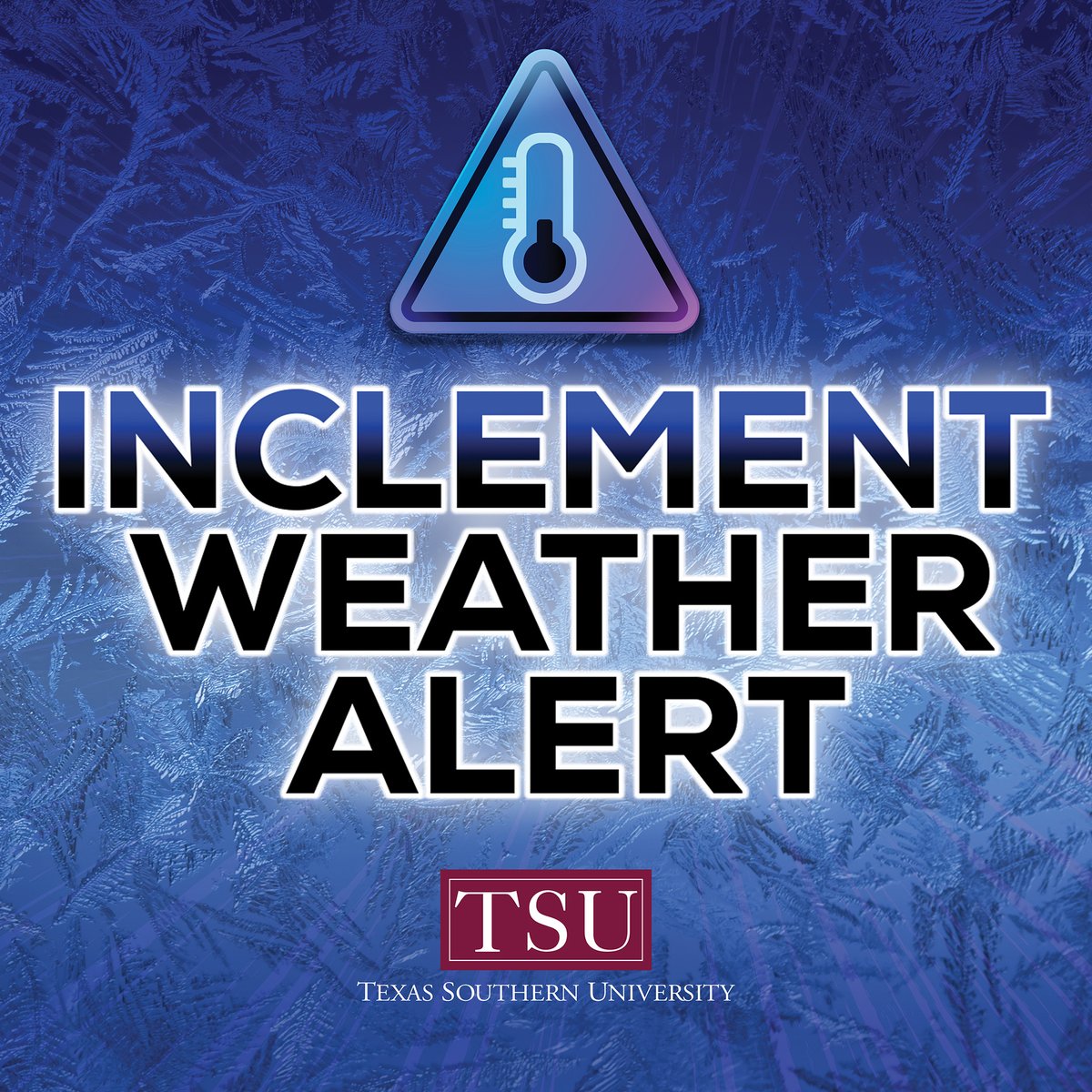 TSU will be closed Tuesday, Jan. 16 due to inclement weather. Classes are canceled and offices are closed for the day. We expect to operate remotely on Wednesday, Jan. 17, & to resume normal operations on Thursday, Jan. 18. Essential services will be maintained.