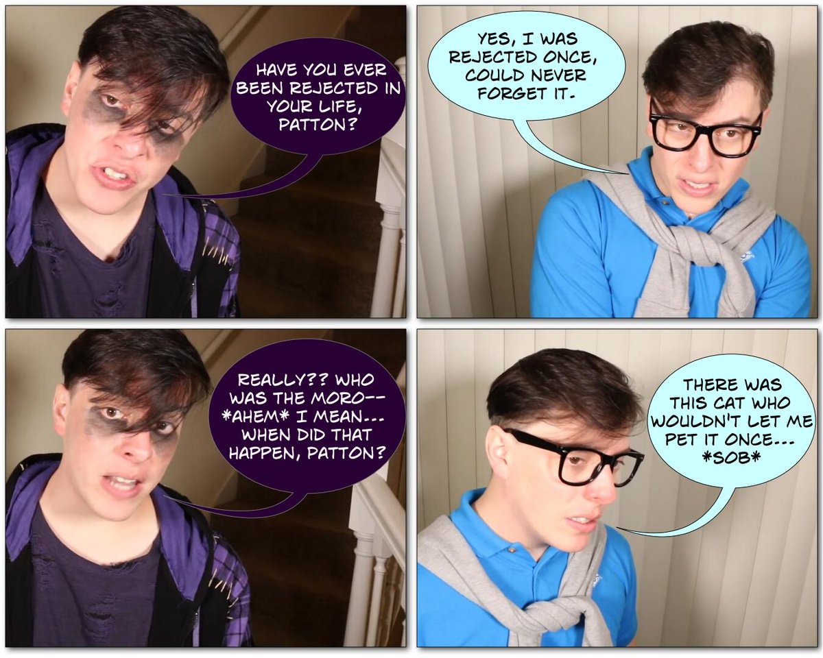 manbemel's tweet photo. Have You Ever Been Rejected? Inspired by an incorrect quote by @sunshineemomare . CW Moxiety
#thomassanders #sanderssides #sanderssidesincorrectquote #sanderssidesphotocomic #virgilsanders #pattonsanders #moxiety https://t.co/ZuRiUXaMS0