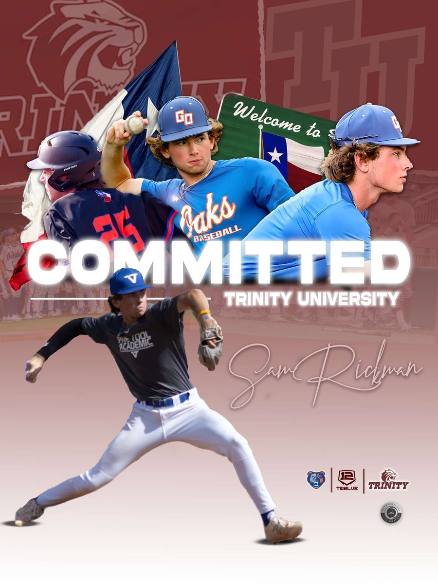 Excited and blessed to announce that I will be continuing my athletic career at Trinity University. I would like to thank God, My family, and all the coaches and teammates who have helped me along the way. <a href="/TrinityTigersB2/">Trinity Tigers Baseball</a> <a href="/TwelveRecruits/">Texas Twelve Recruiting</a> <a href="/TMote42/">Trevor Mote</a> <a href="/GOaksBaseball/">Grand Oaks Baseball</a>