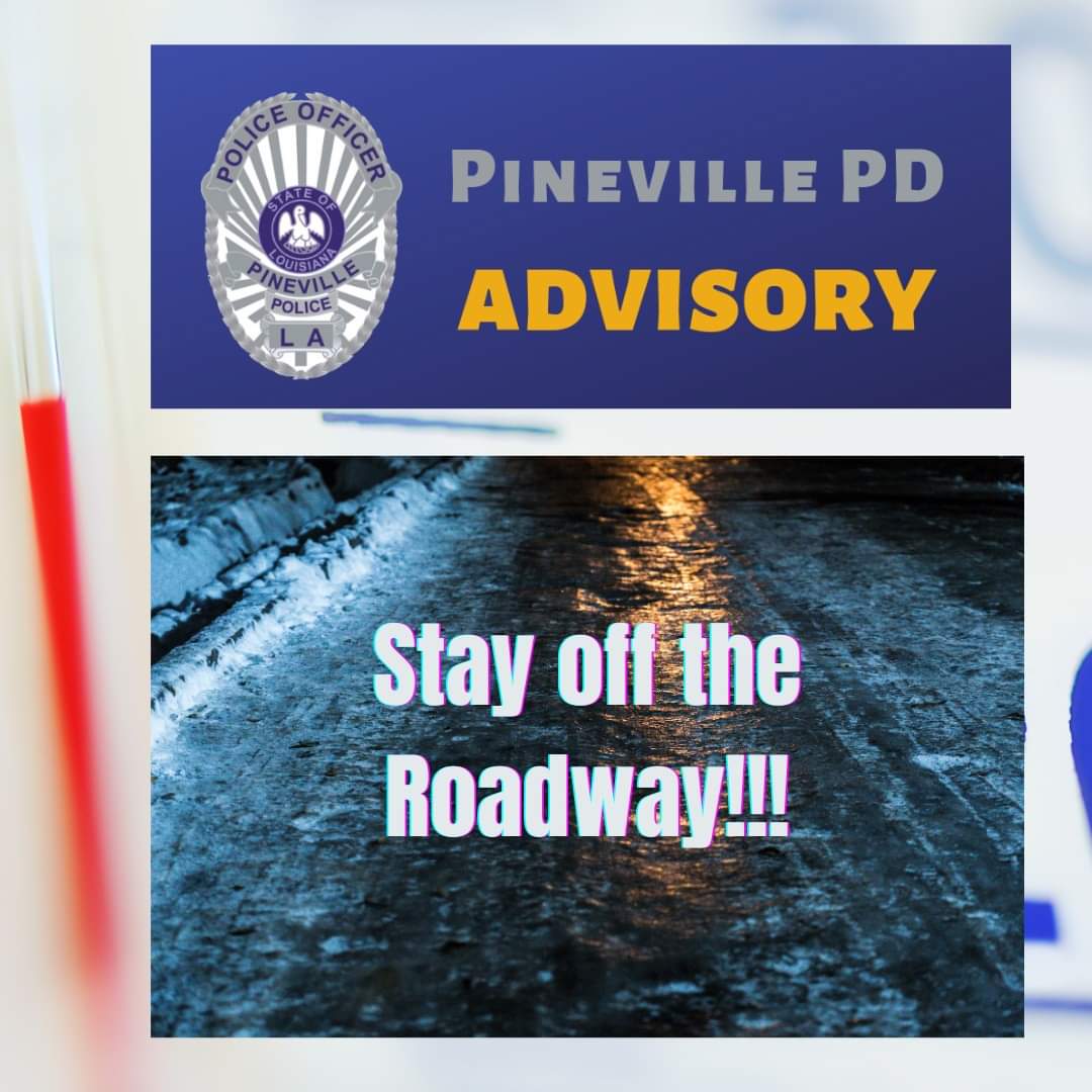 PinevillePD's tweet photo. As winter weather blankets our roads let's prioritize safety.

🛑 Please consider staying off the roads.
Check weather updates before heading out
If you must go slow &amp; keep a safe distance.

Let's work together to ensure everyone reaches their destination safely! 
#WinterSafety https://t.co/YZsL9vBM76