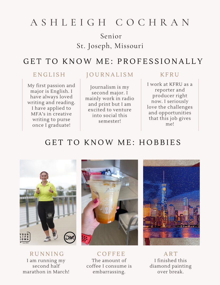 Hi there! I am taking a social media and audience strategy class this semester, and I made this flyer for our first introductory assignment! 
<a href="/mujschool/">Mizzou Journalism</a> #SocialAudienceStrategy #MissouriMethod