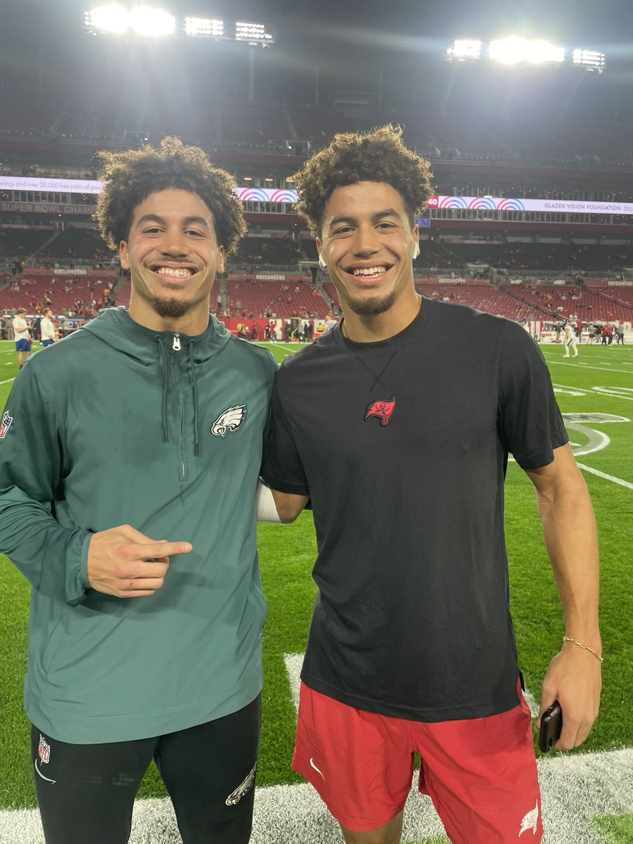 Eagles safety Tristin McCollum will be playing in his first playoff game and he will be facing his twin brother Zyon