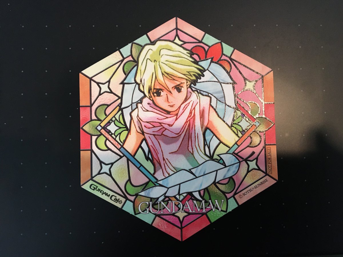 「ガンカフェのガンダムW永遠の帰路フェアの記念コースター引越しの時に無くしてしまっ」|Dboy@カトリーヌ画集25%のイラスト