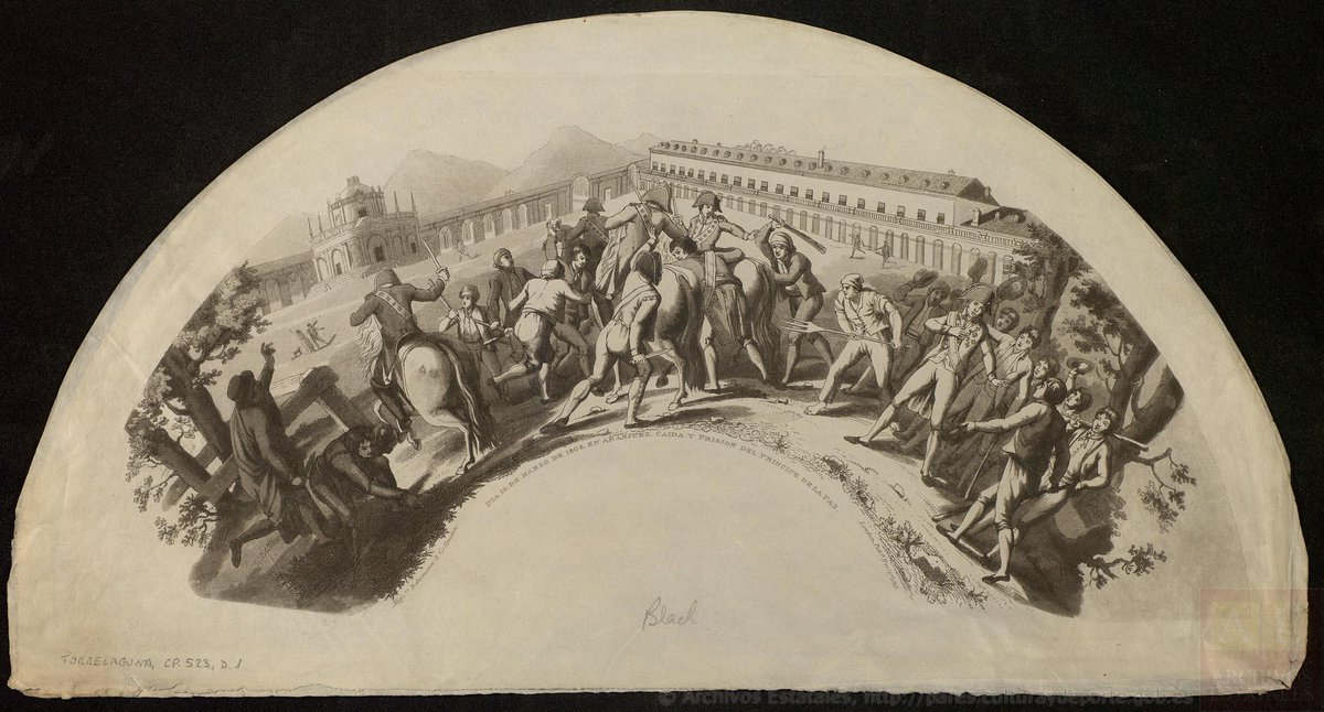'Día 19 de marzo de 1808. Aranjuez. Caída y prisión del Príncipe de la Paz'. (1810)
#España #ArchivoDigital #Abanico