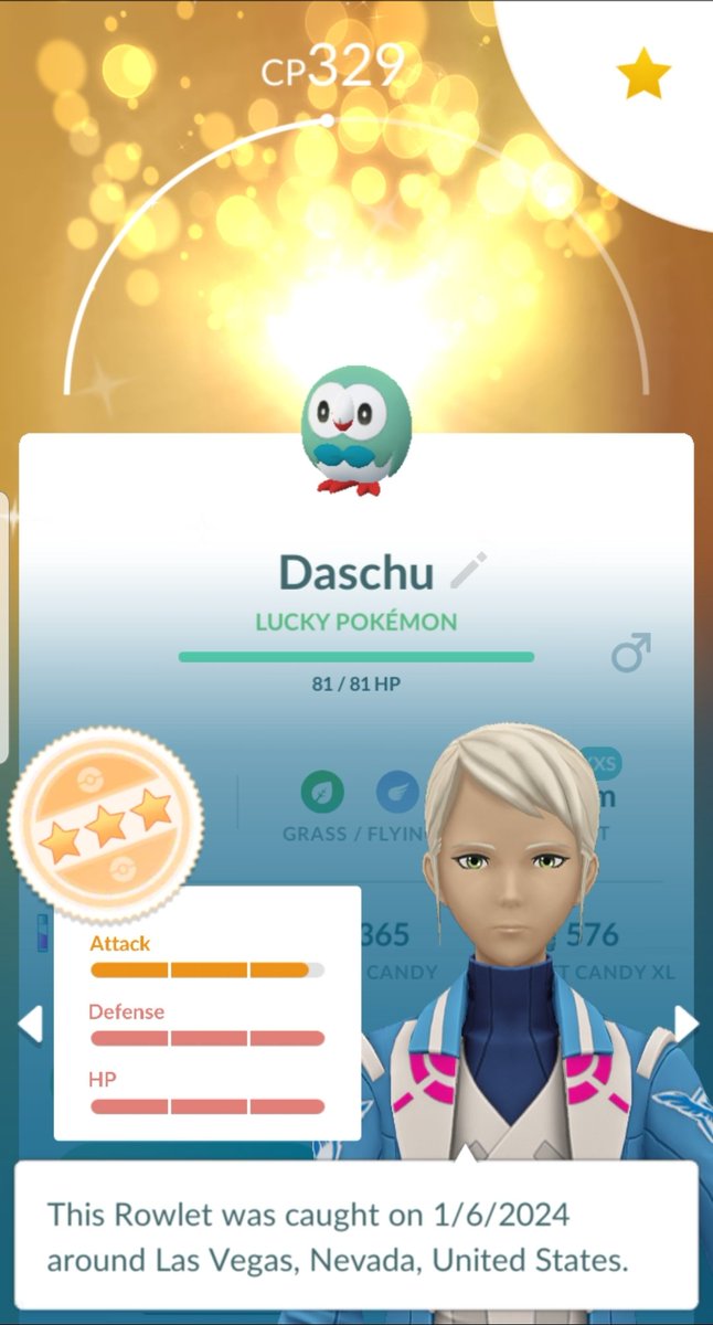 Sinfool69's tweet photo. My brother-in-law's birthday was during last Community Day, and I was so sad to miss out on one of my favorites, but I had a lucky trade set up and got a really beautiful XXS birdy of my own 😭 Thank you, friend!! 🥰

(I'm doing a MaxOutMonday later 👀)

#PokemonGO https://t.co/DRueQTztfD