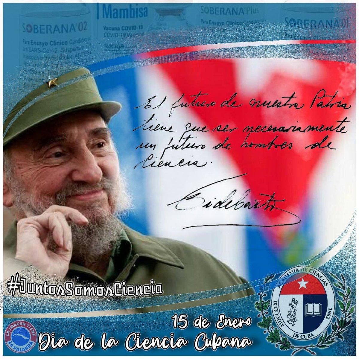 Nuestro Comandante en Jefe, fue, es y será el motor impulsor de la ciencia en Cuba.
#CubaEsCiencia 
#EstaEsLaRevolucion 
#DeZurdaTeam