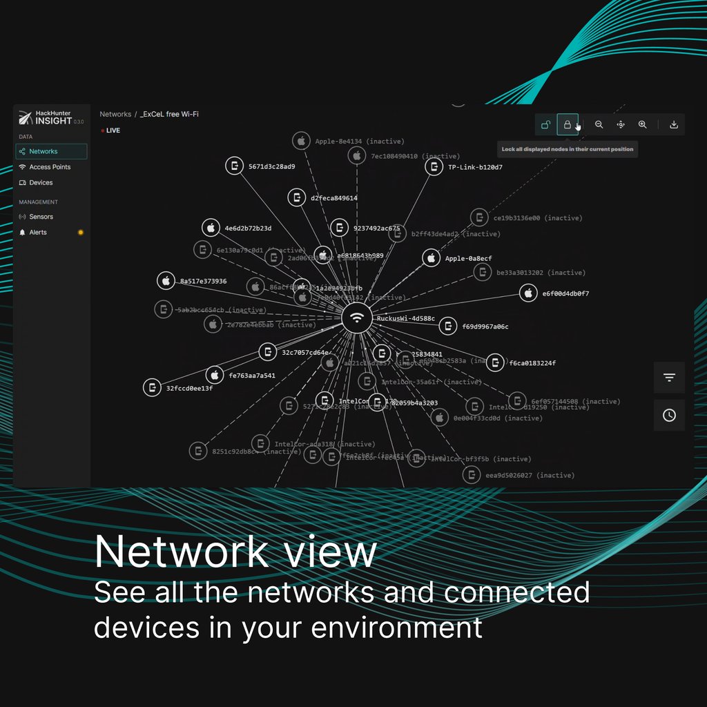 Want to explain your complex #WiFi network? Or just see how cool it can look?😎

See all WiFi in your environment in real-time, 24/7 with Vision sensors. The network bubble chart also let's you see how they interact + drill-down deeper

#wifisecurity #cybersecurity #ozcyber #TSCM