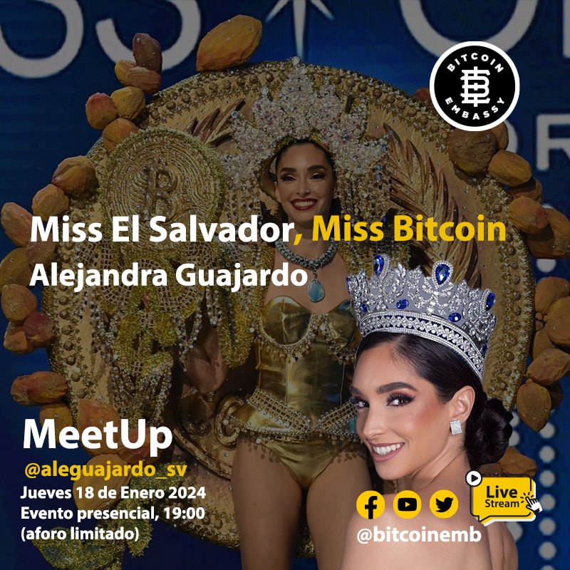 bitcoinemb's tweet photo. 🚀 Este jueves, el @bitcoinemb se ilumina con la presencia de @MissBitcoin_sv, #MissBitcoin 🌟. Únete a nosotros para un encuentro único donde la belleza se encuentra con la innovación en #CDMX. ¡No te pierdas la oportunidad de inspirarte y conectar! 💡 #Bitcoin #meetup https://t.co/y3Hin4jvLl