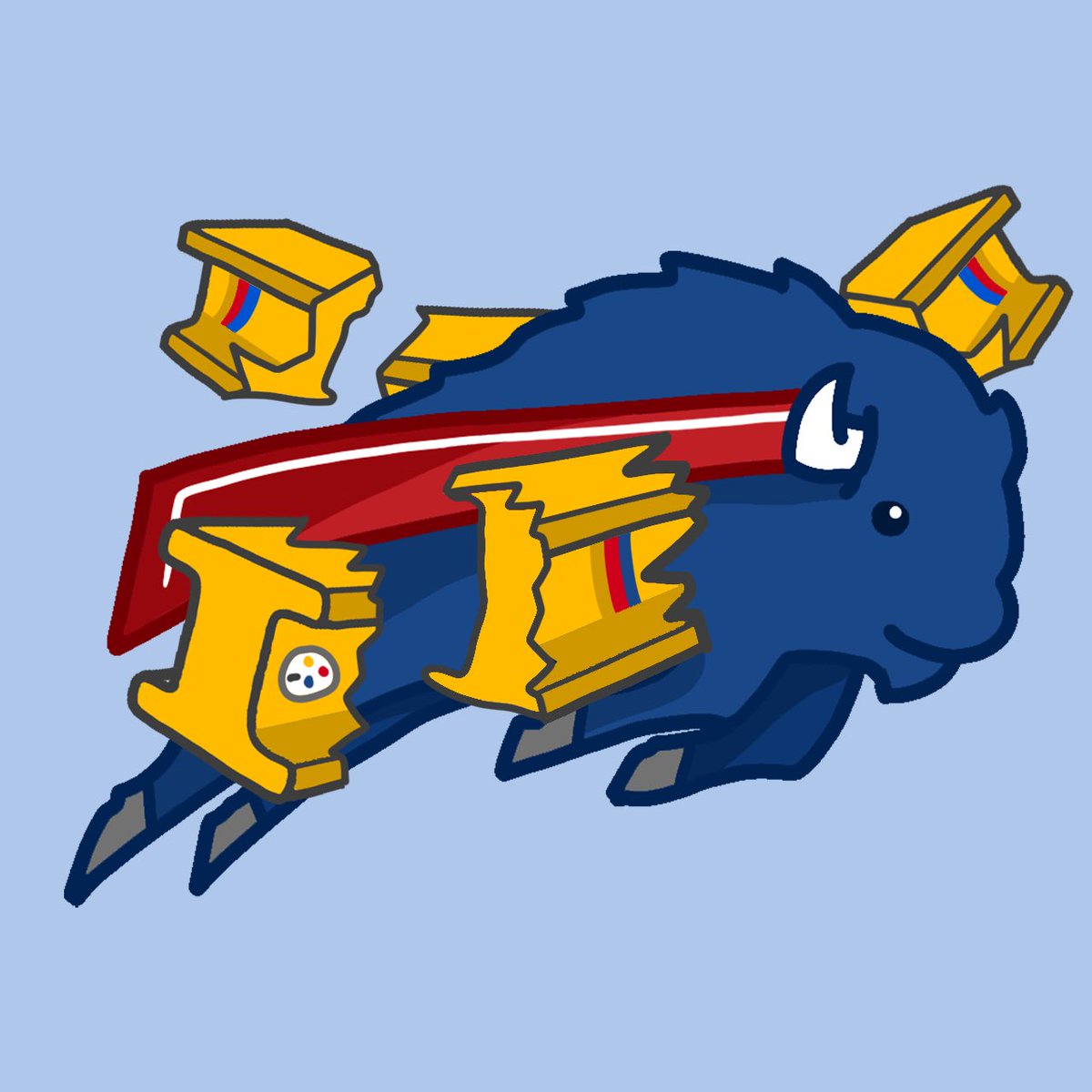 CornDoggyLOL's tweet photo. The Buffalo Bills stampede through to the AFC Divisional round 🙂🦬 https://t.co/jJC6JCkA2t