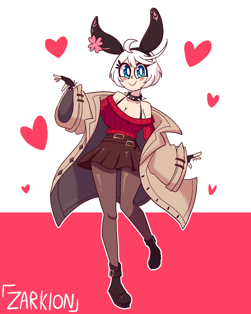 So anyways, I drew Elphet Valentine myself with a cute outfit!  ✨💕

[ #guiltygearfanart #ElpheltValentine ]