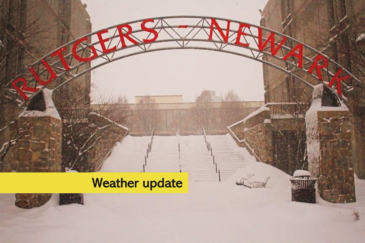 ⚠️🌨️ Weather update (1/15/2024 6:45pm) 👇   Due to impending inclement weather, classes and offices will be operating remotely, to the extent possible, on Tuesday, January 16, 2024.   🔗 For FULL message and ongoing updates: rutgers.edu/status