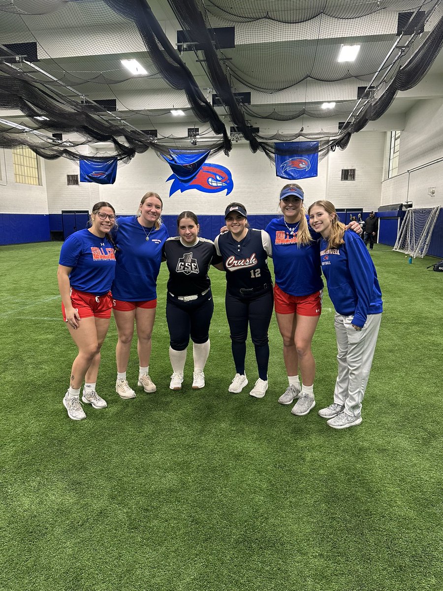 Avaperrotta2025's tweet photo. It was great working out with @milner_caitlin at the @RiverhawkSB camp today before the season starts again!! 63 more days till go time๐ฅ@CCRaider_SBall https://t.co/z54AdeEBJw