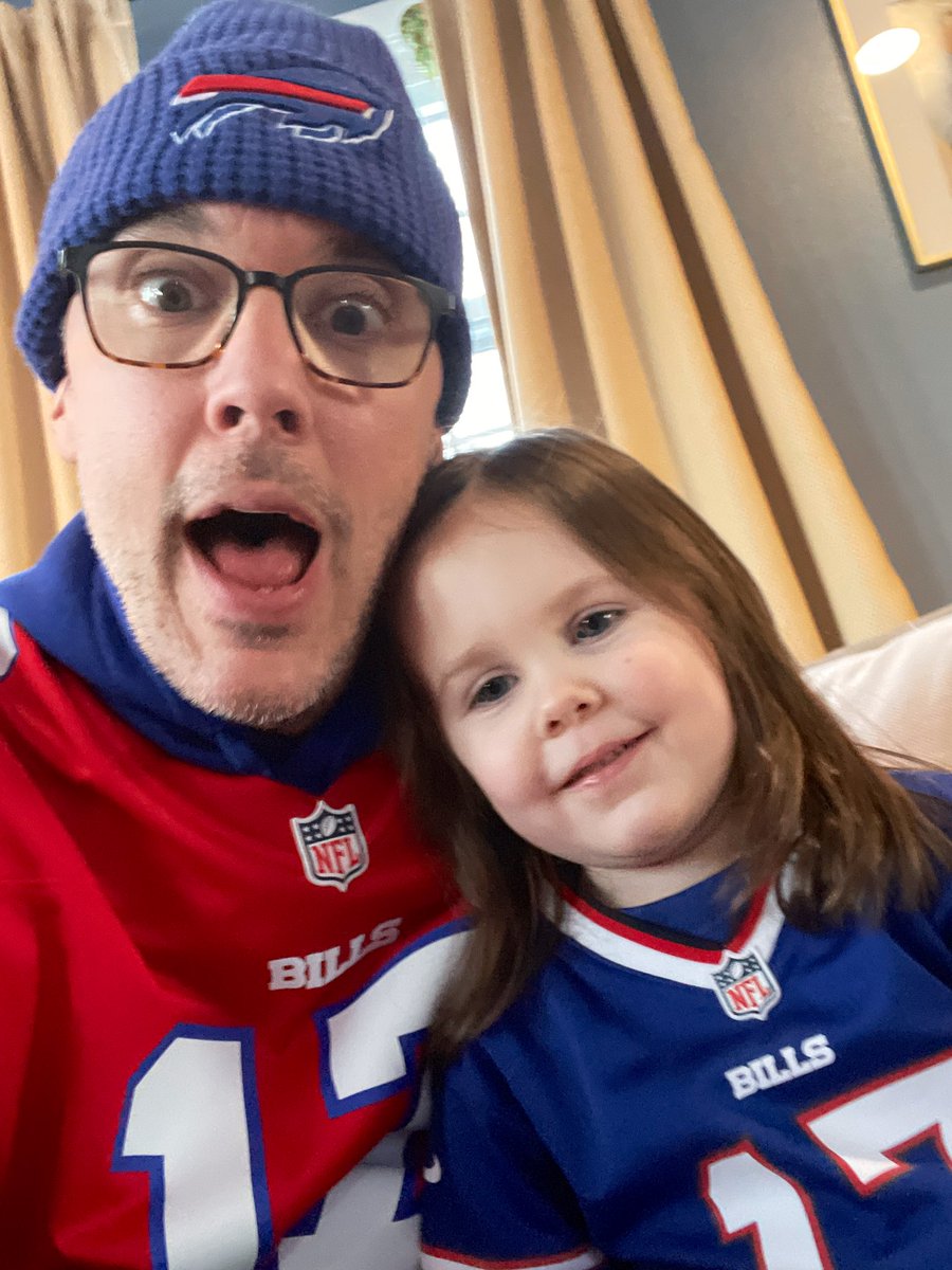 Tim_Volkmann's tweet photo. Once again, this girl does not know a world without the Bills winning the AFC East and playing in the Divisional Round. https://t.co/SMzhdBjL8z