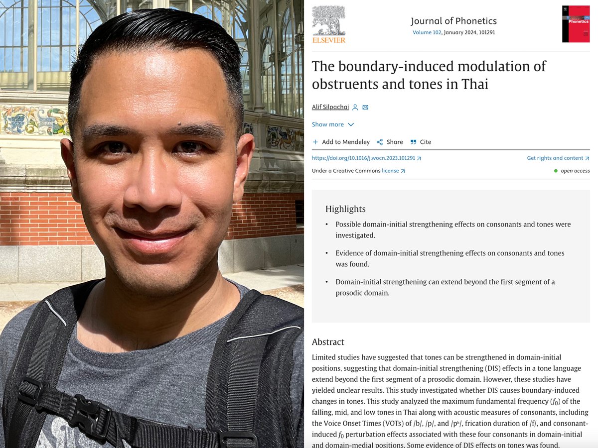 apling_iastate's tweet photo. Congratulations to ALT alumnus Dr. Alif Silpachai on the recent publication of his article in the Journal of Phonetics!
https://t.co/zifiZyA59k https://t.co/saDfNz8JY0
