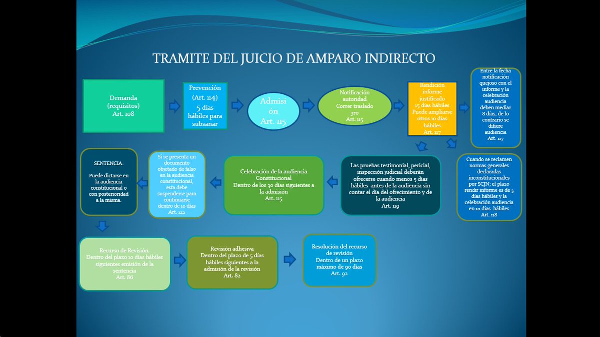 erick_mena's tweet photo. Esquemas con las etapas y términos procesales del Juicio de Amparo Indirecto y del Juicio de Amparo Directo.