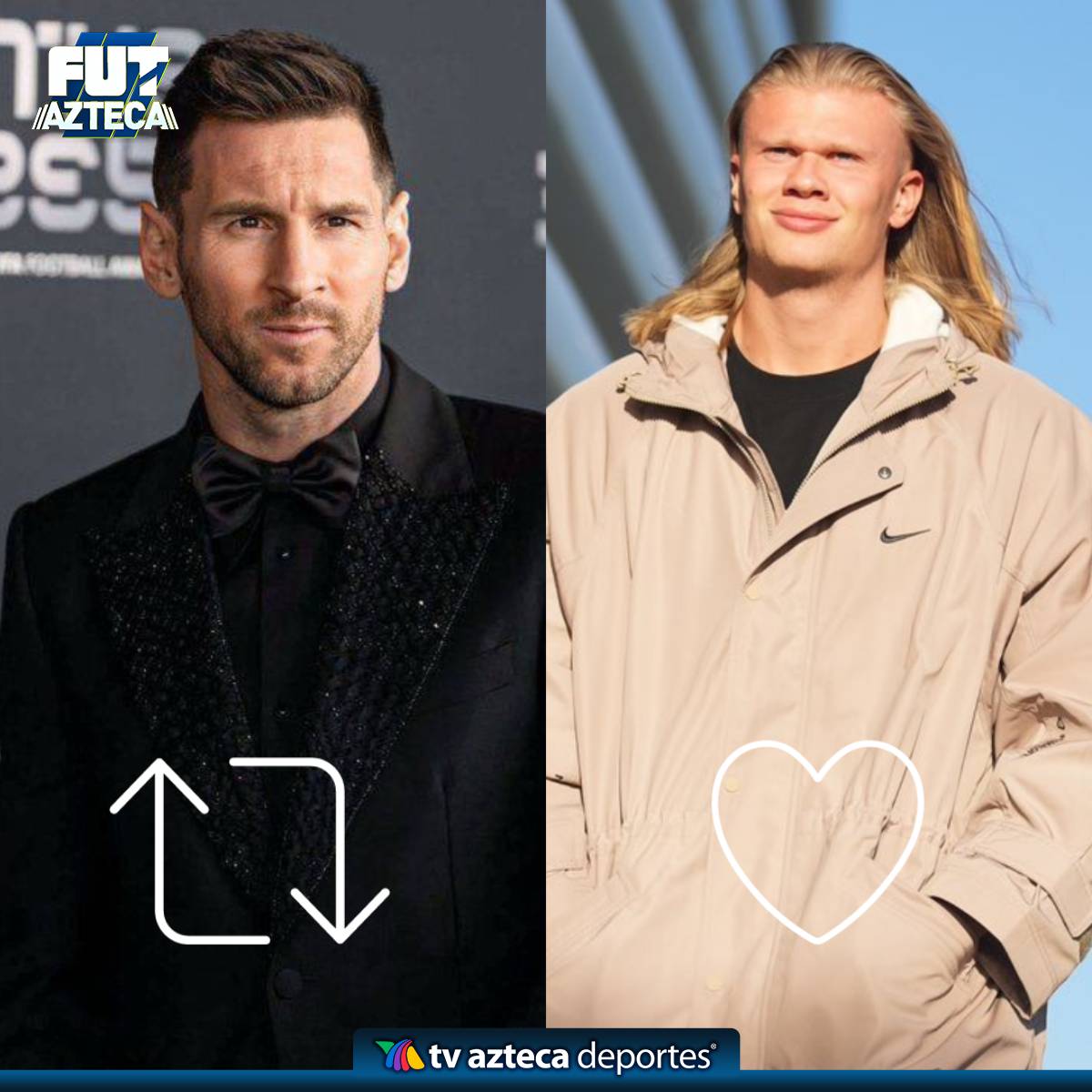 AztecaDeportes's tweet photo. Arreglemos esto como se debe... 🧐

¿Quién crees que merecía más el The Best? 🤓

🔁: Messi
❤️: Haaland

#AztecaDeportes #Messi #Haaland https://t.co/oETBZ4nQGJ